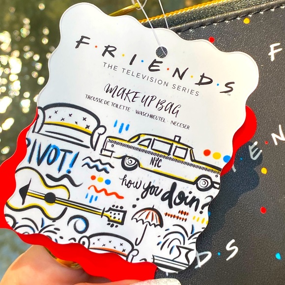 FRIENDS Black Logo Zippered Cosmetics Case NWT - Picture 4 of 10